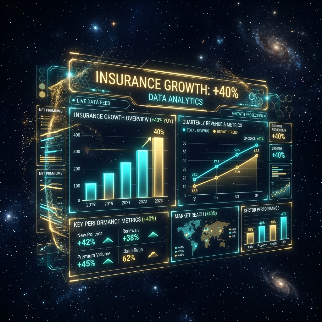 Insurance growth analytics dashboard