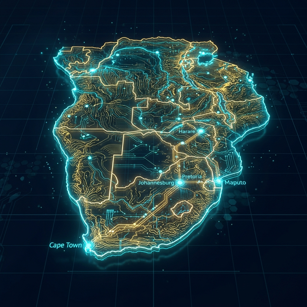 Southern Africa connectivity map